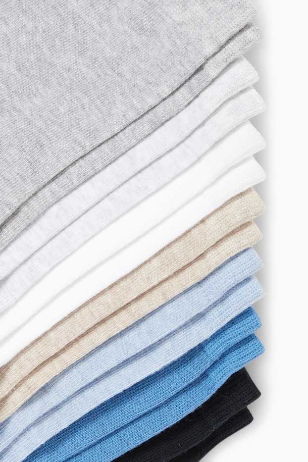 Femmes - Lot de 10 paires - chaussettes - bleu clair