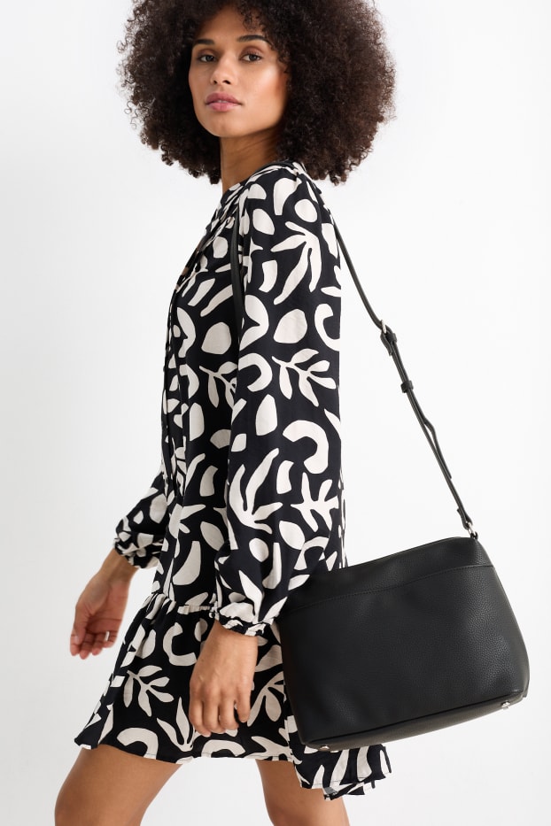 Donna - Borsa a tracolla - similpelle - nero