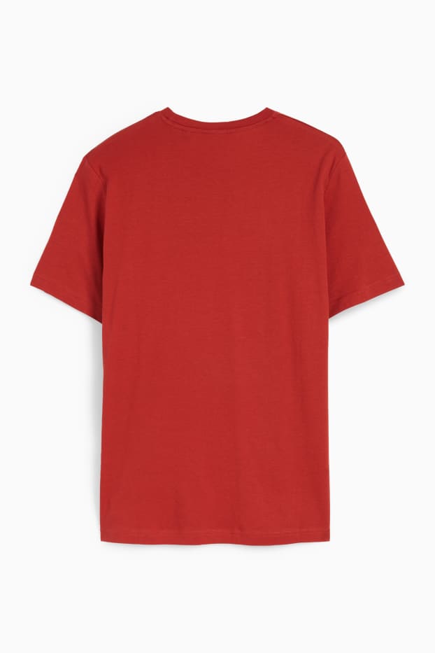 Herren - T-Shirt - Regular Fit - dunkelrot