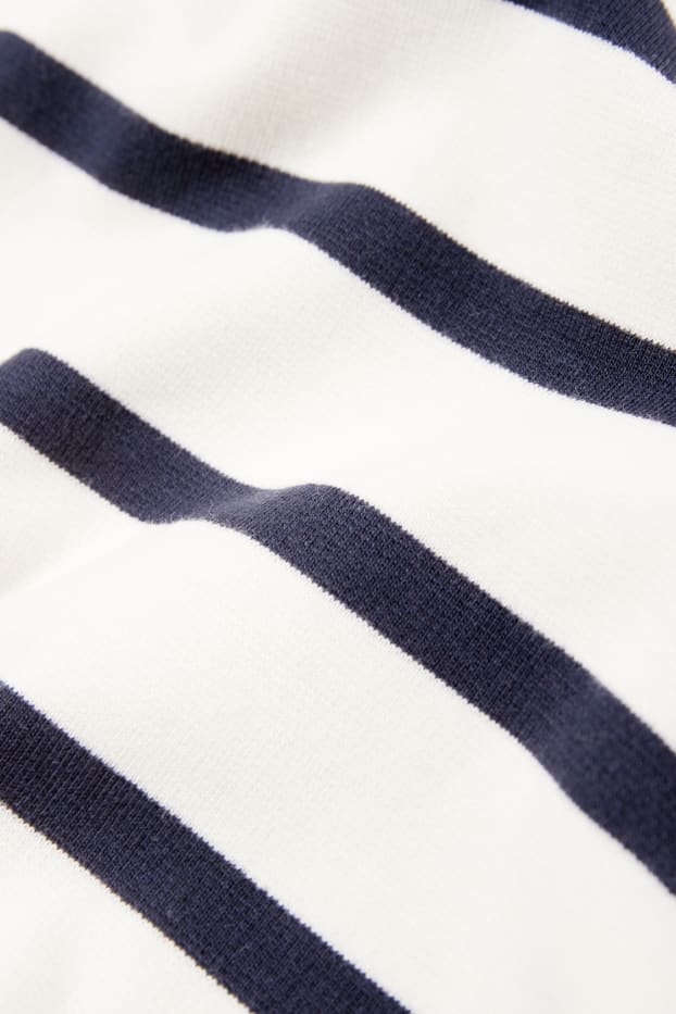 Femei - Rochie-tricou - cu dungi - alb-crem