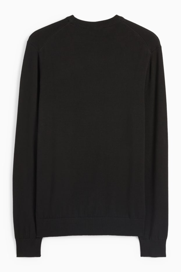 Herren - Feinstrick-Pullover - schwarz