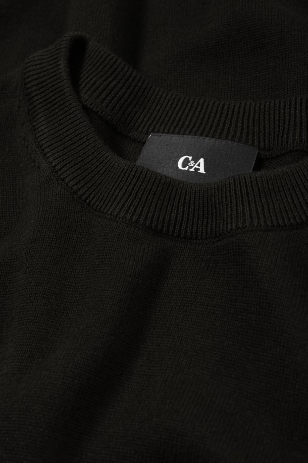 Herren - Feinstrick-Pullover - schwarz