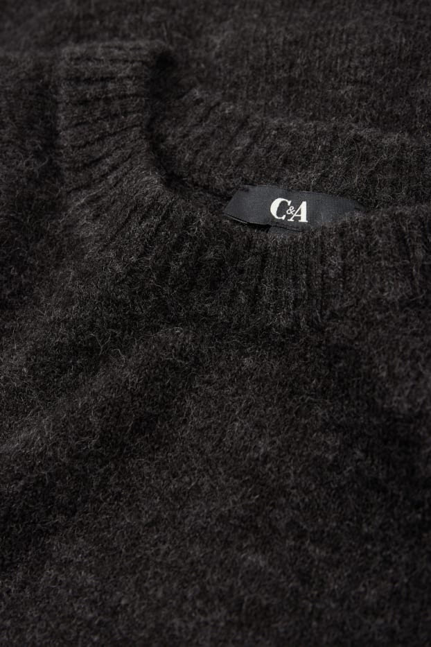 Donna - Maglione - a maniche corte - grigio scuro