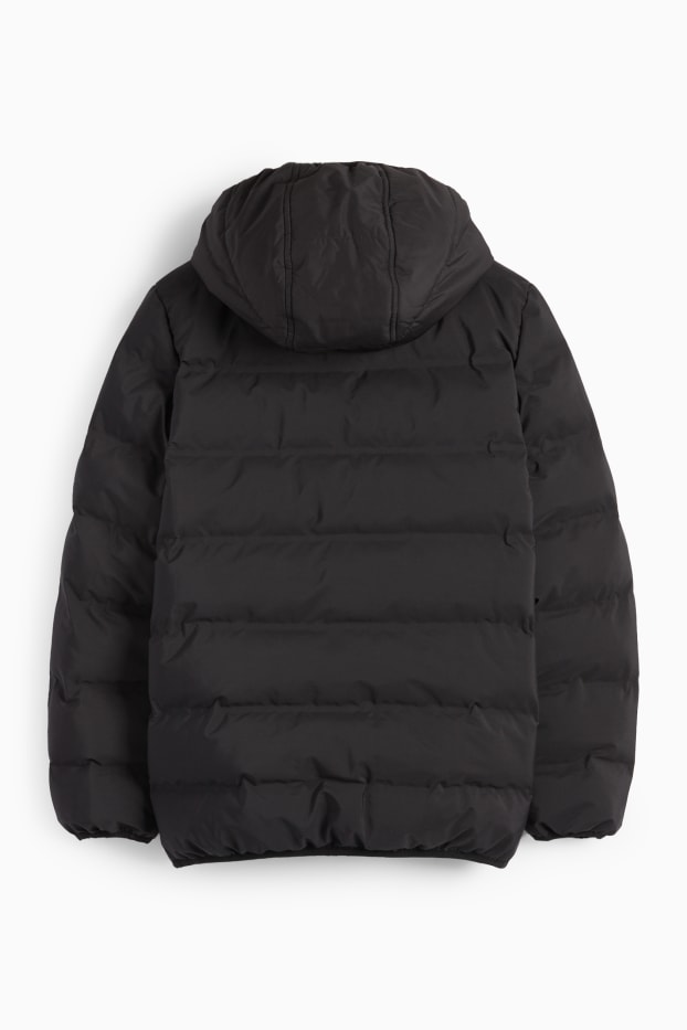 Bambini - Giacca trapuntata con cappuccio - idrorepellente - nero