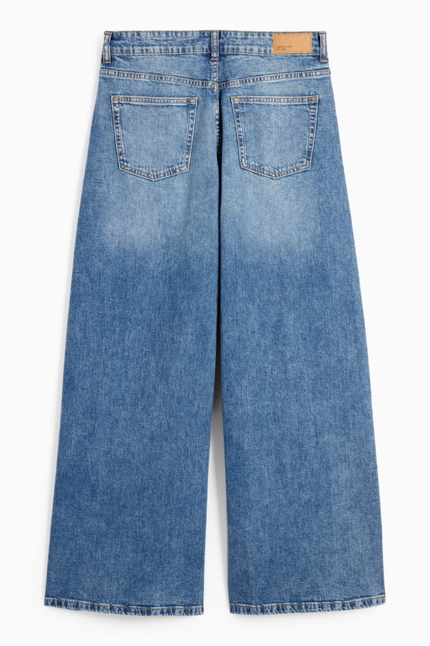 Damen - Wide Leg Jeans - Low Waist - jeansblau