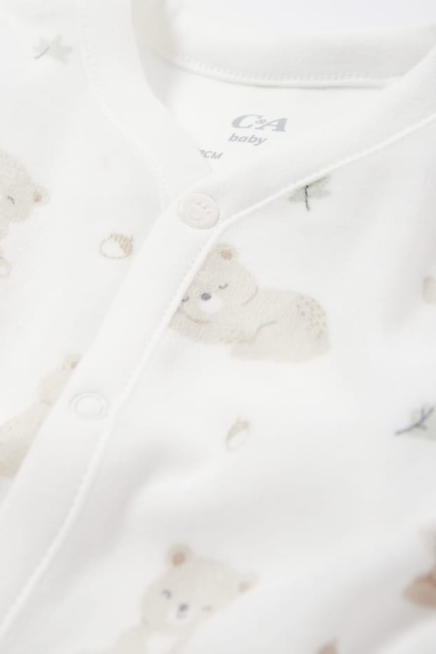Bébés garçons - Ourson - pyjama bébé - blanc crème