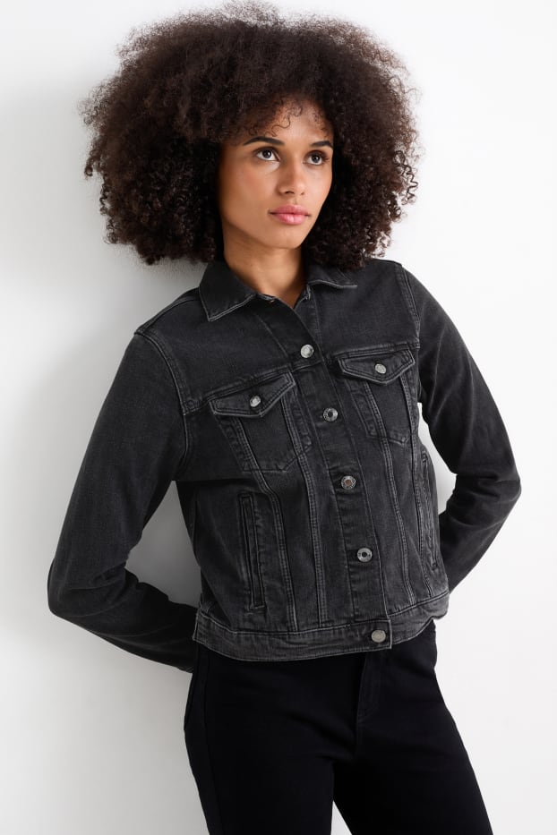 Femmes - Veste en jean - gris foncé