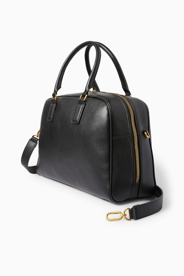 Mujer - Bolso bandolera con correa extraíble - polipiel - negro