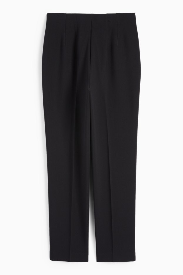 Donna - Pantaloni - vita alta - tapered fit - nero