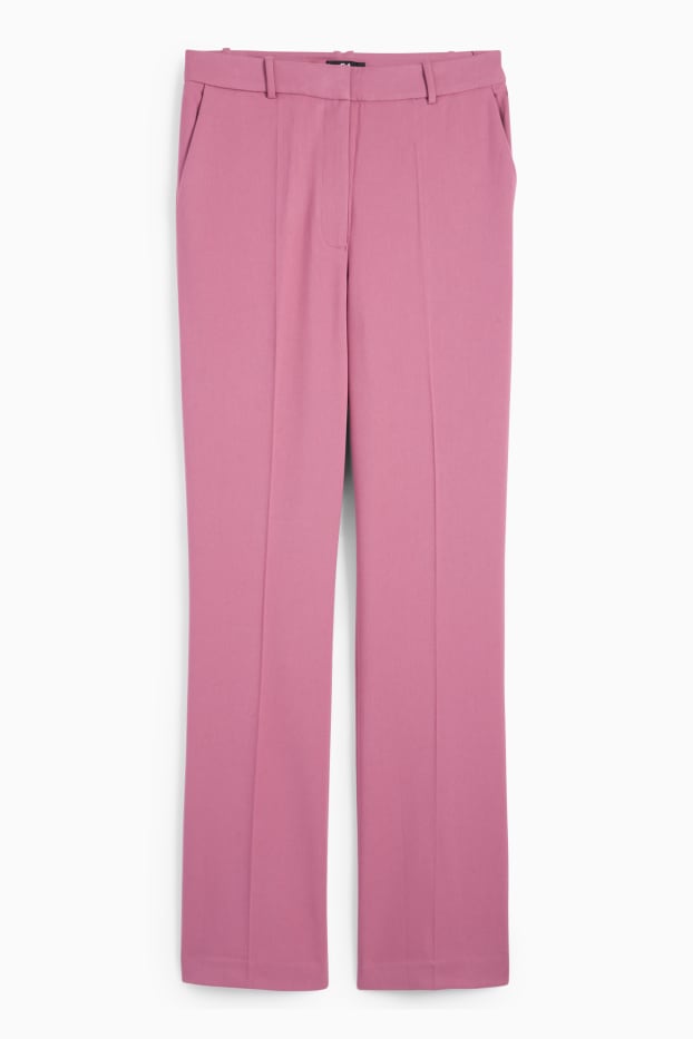 Damen - Business-Hose - Mid Waist - Straight Fit - violett