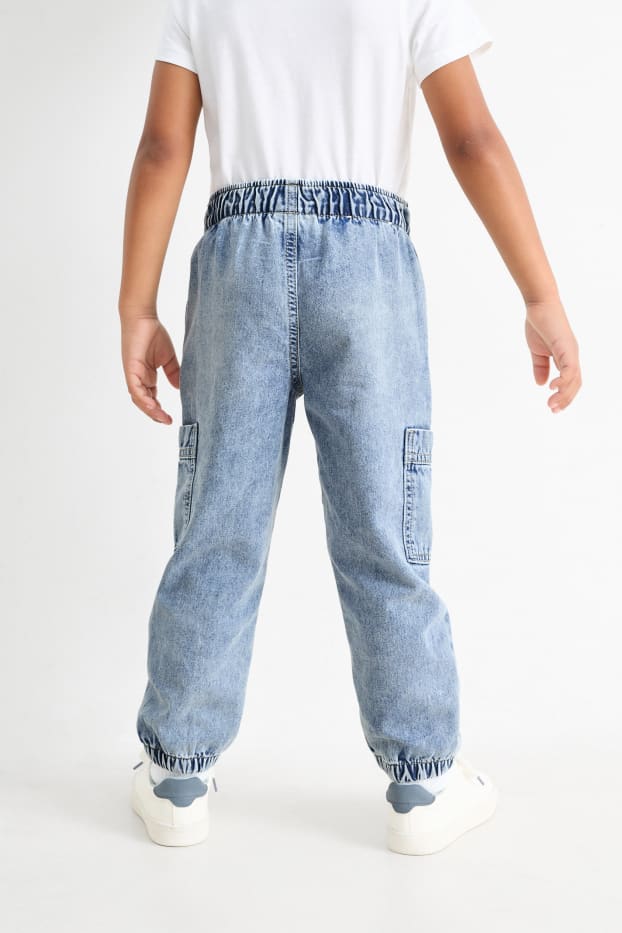 Kinder Buben - Cargo Jeans - helljeansblau