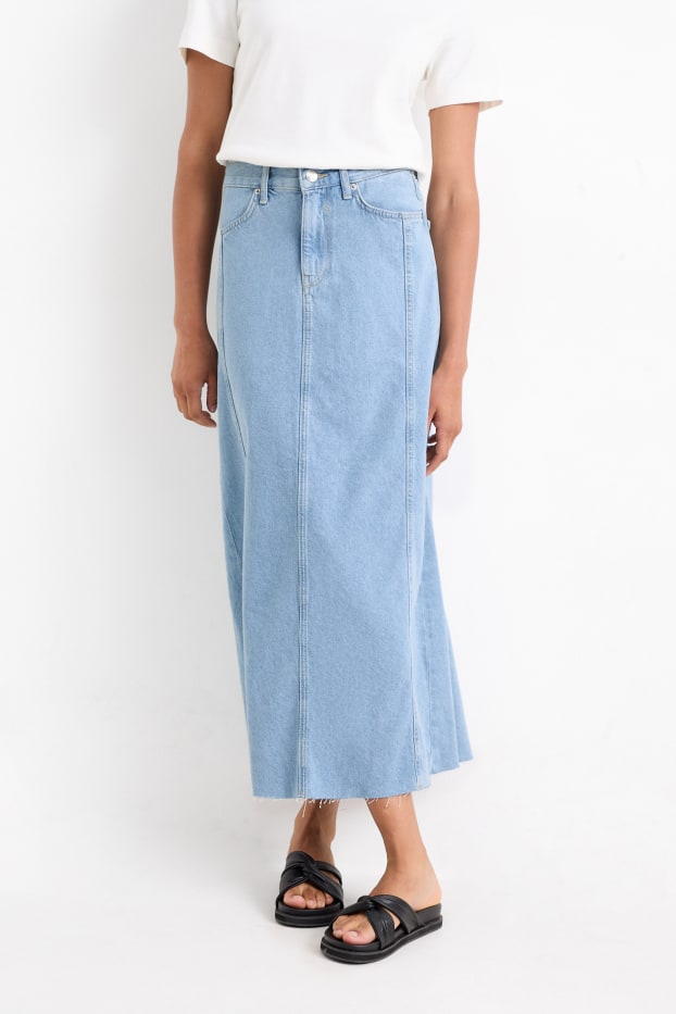 Women - Denim skirt - denim-light blue