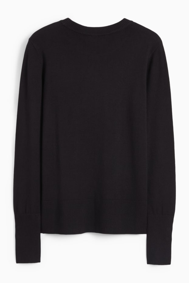 Femmes - Pull en fine maille - noir