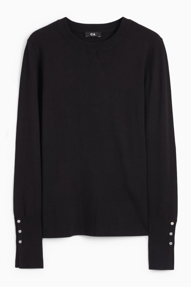 Femmes - Pull en fine maille - noir