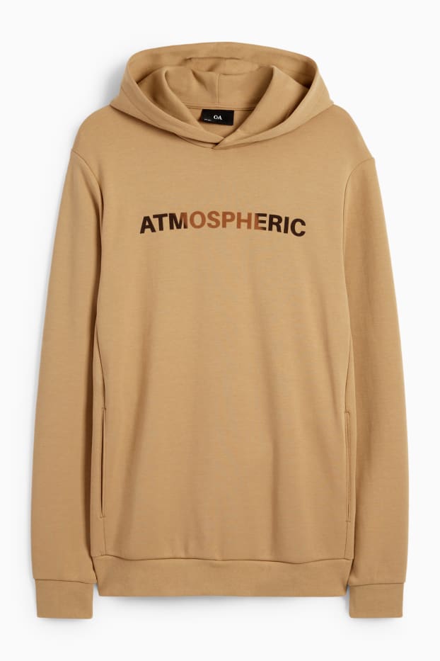 Hommes - Sweat à capuche - marron clair