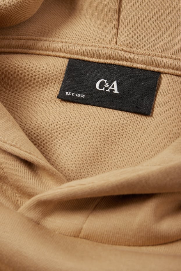Hommes - Sweat à capuche - marron clair