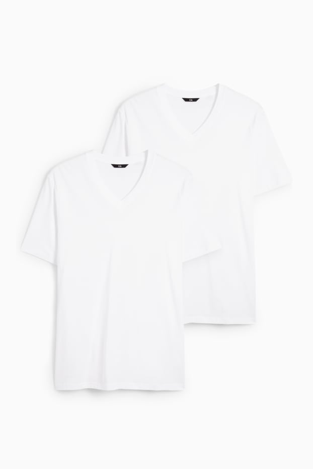 Hommes - Lot de 2 - T-shirts - blanc