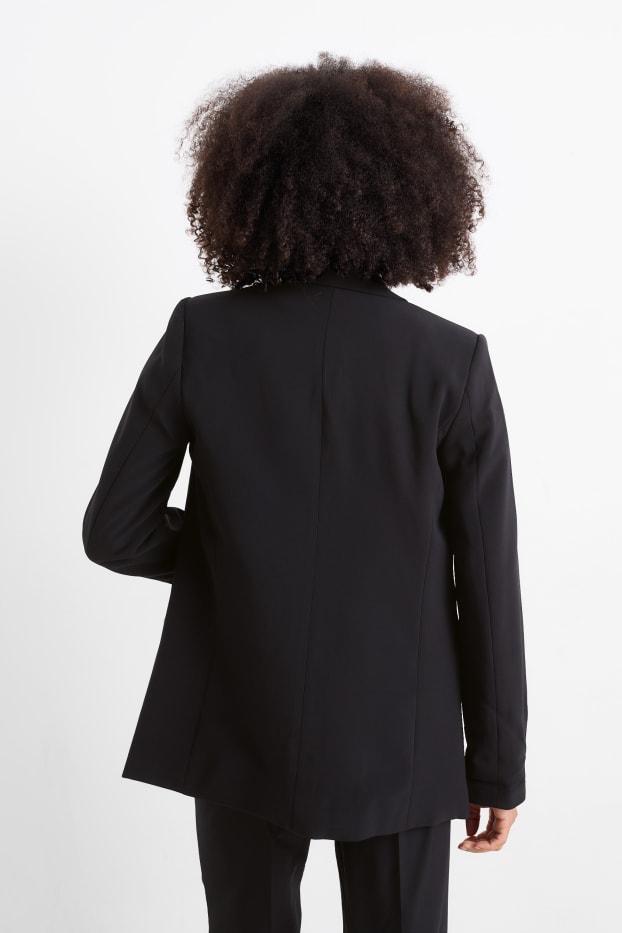 Femmes - Blazer long - relaxed fit - noir