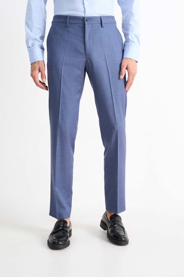 Hommes - Pantalon de costume - regular fit - Flex - bleu
