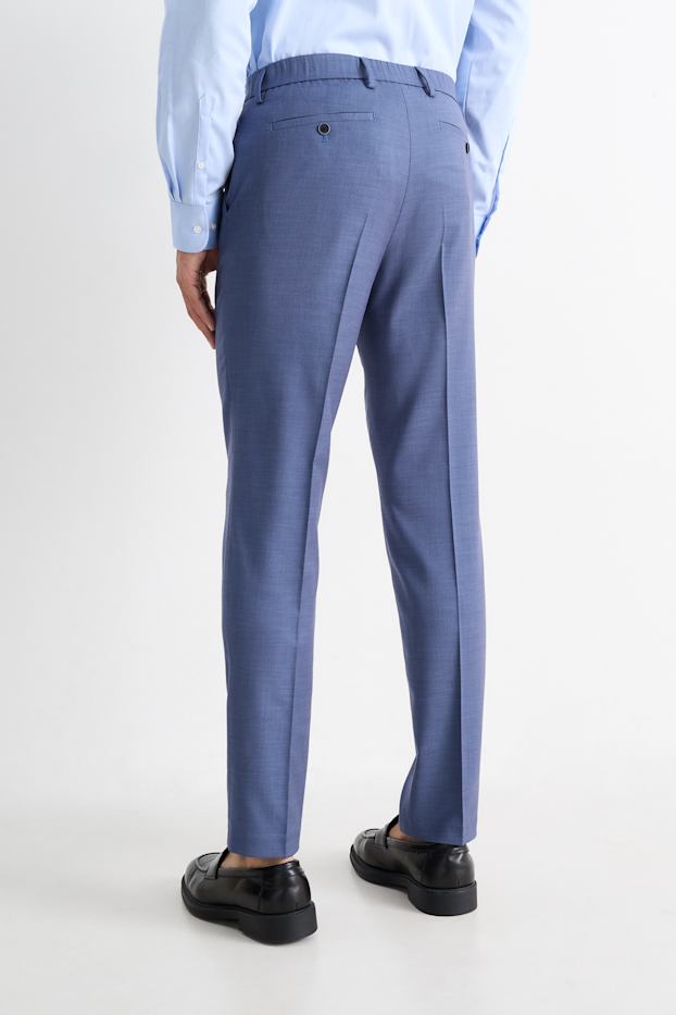 Hommes - Pantalon de costume - regular fit - Flex - bleu