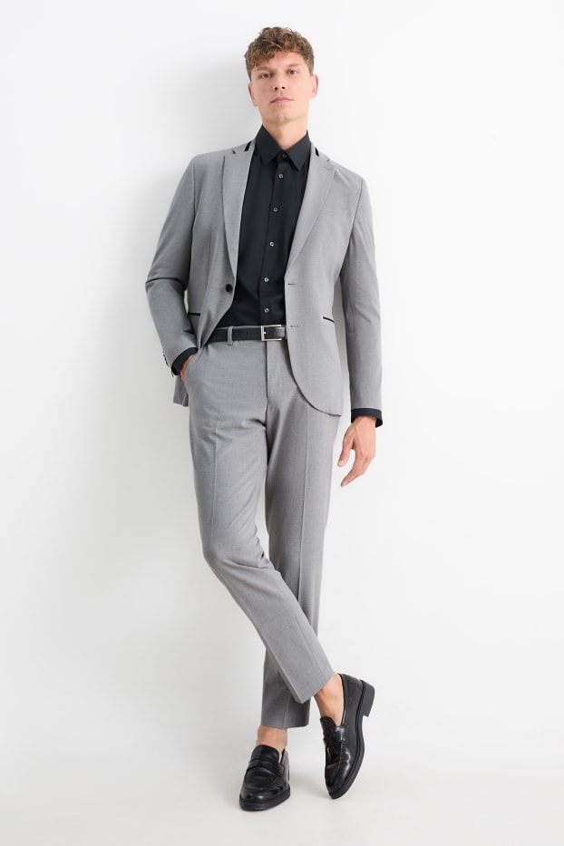 Bărbați - Pantaloni modulari - slim fit - Flex - LYCRA® - gri