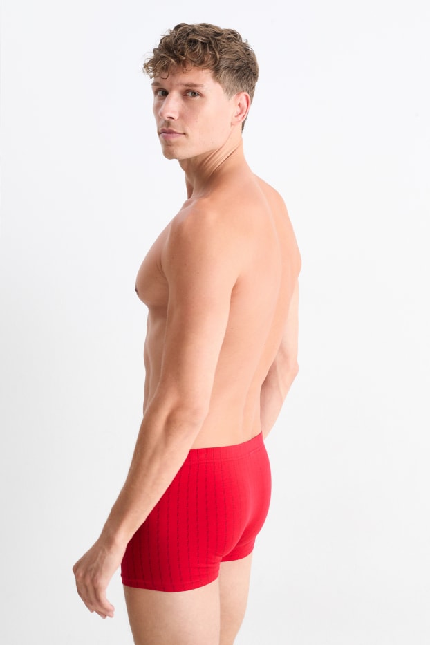 Herren - Multipack 3er - Trunks - rot / blau