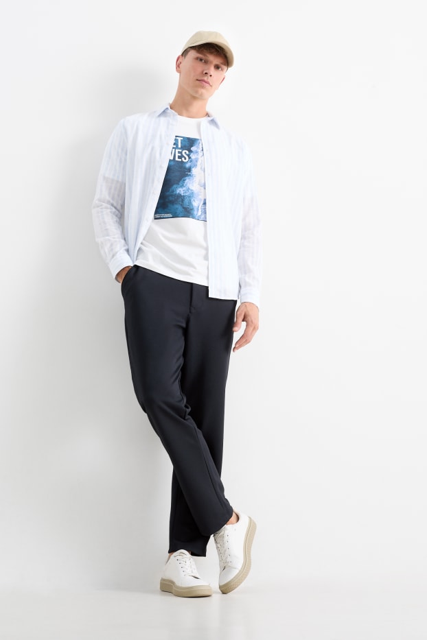 Home - Xinos - tapered fit - blau fosc