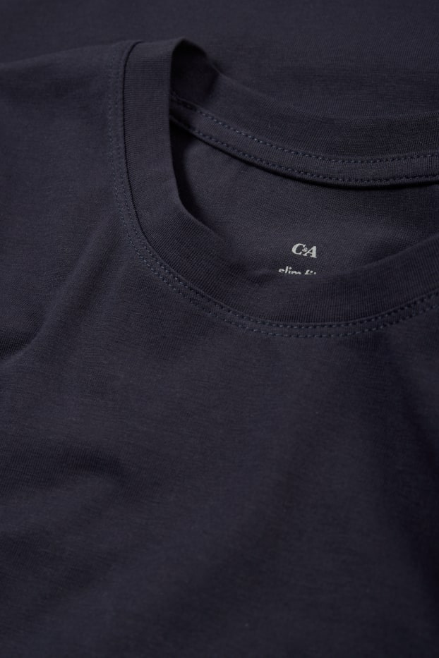 Donna - Maglia a maniche lunghe basic - blu scuro