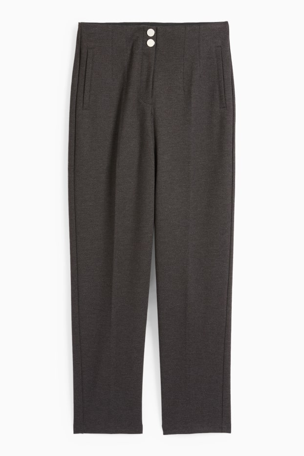 Femmes - Pantalon en jersey - slim fit - marron foncé
