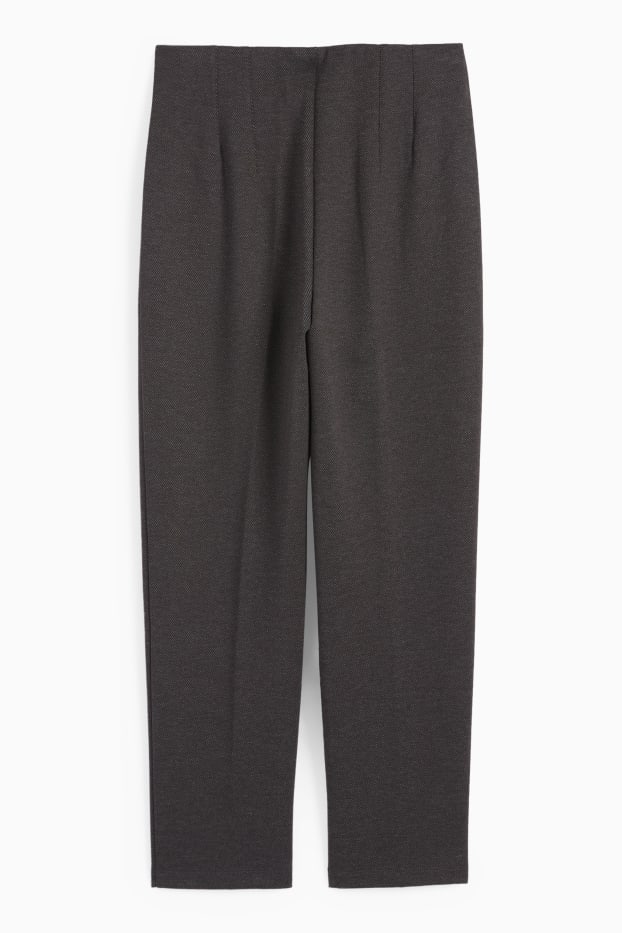 Femmes - Pantalon en jersey - slim fit - marron foncé