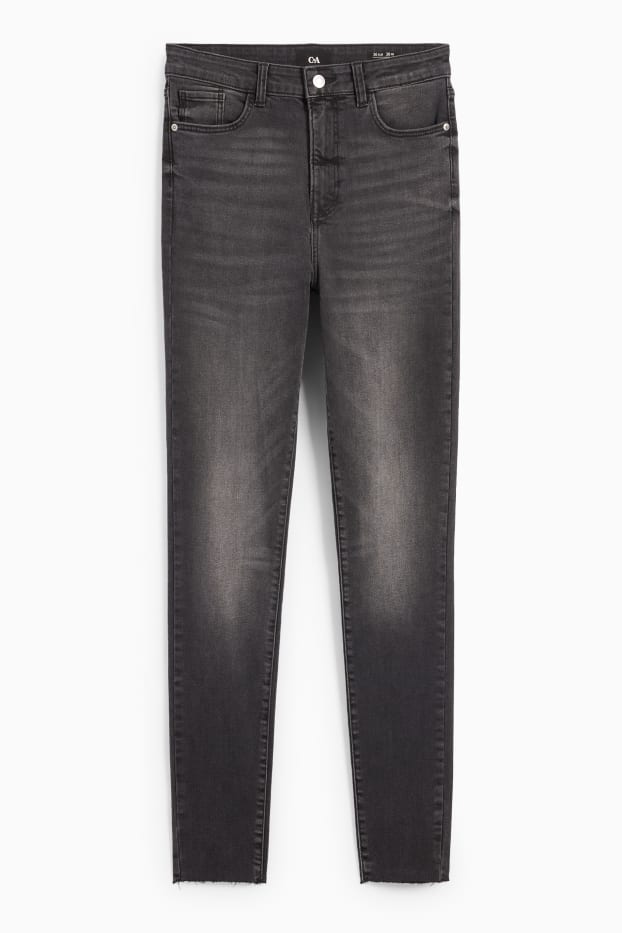 Dámské - Skinny jeans - high waist - LYCRA® - černá