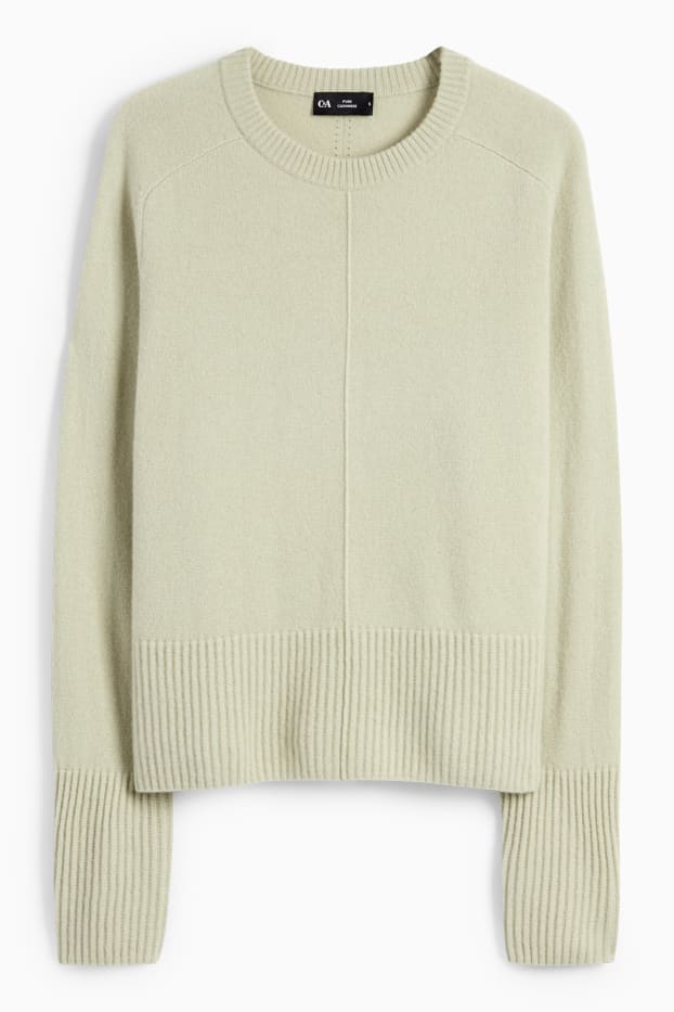 Femmes - Pull en cachemire - vert clair