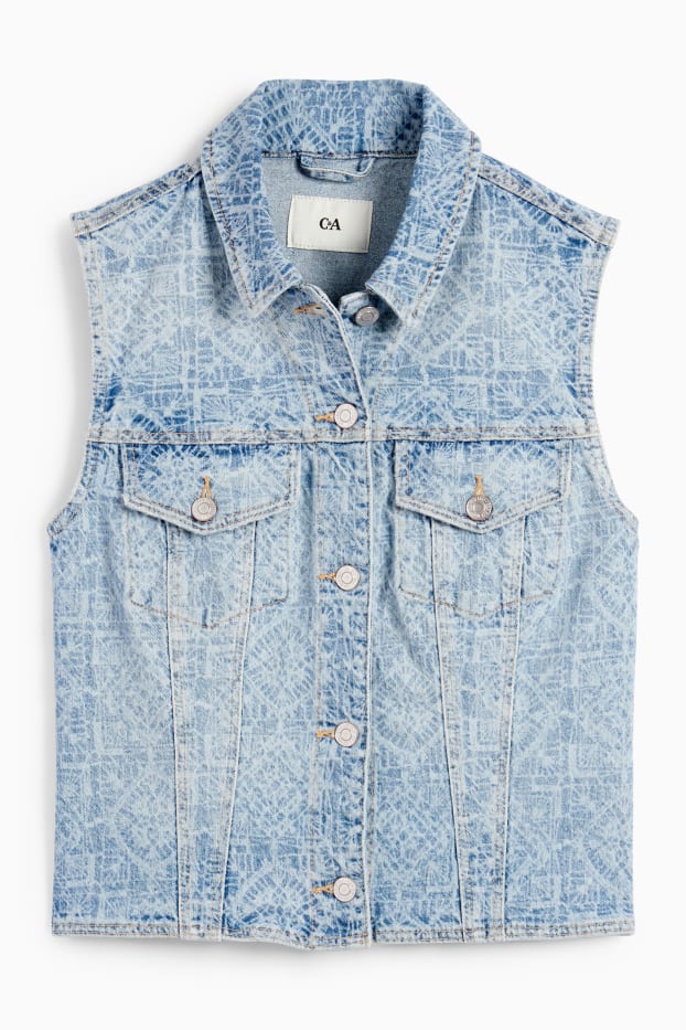 Dona - Armilla texana - estampada - texà blau clar