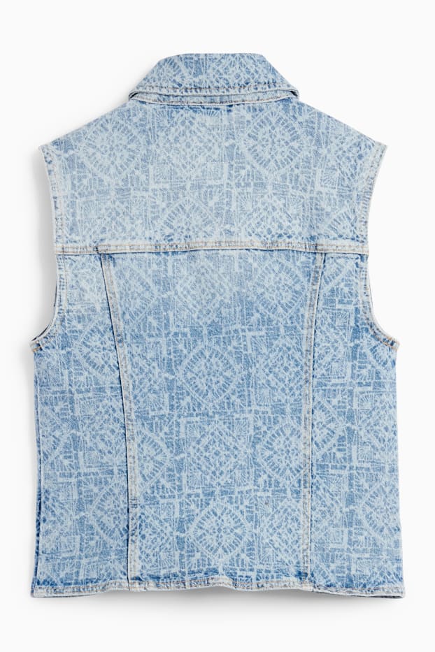 Dona - Armilla texana - estampada - texà blau clar