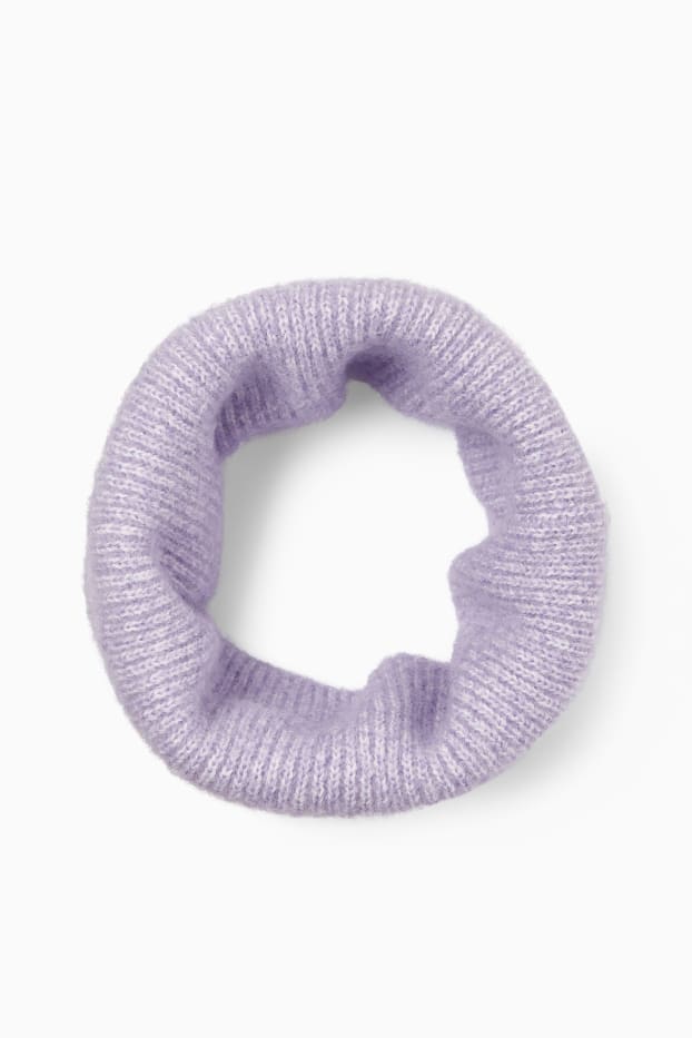 Kinder Mädchen - Loop Schal - violett-melange