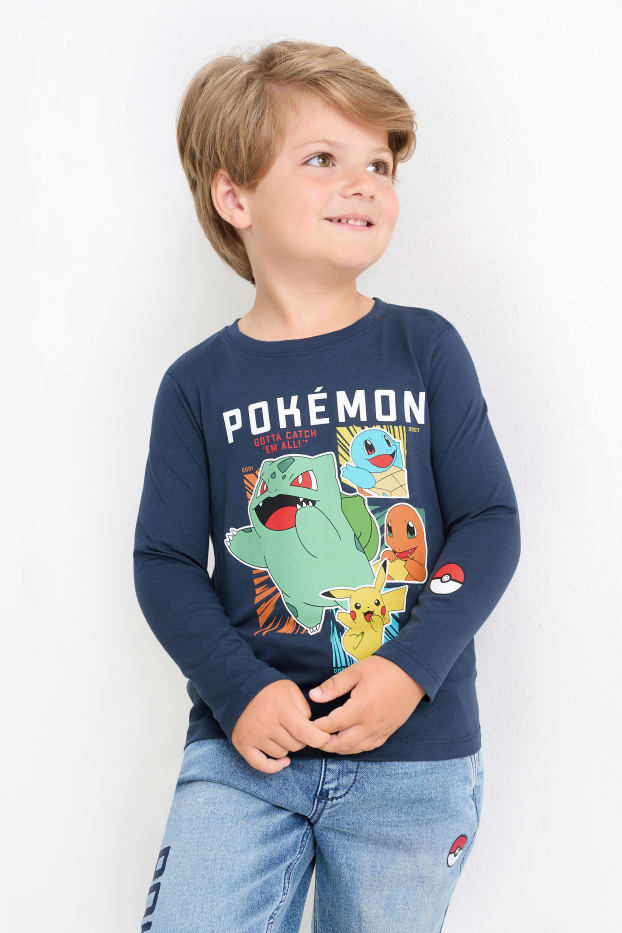 Kinder Jungen - Pokémon - Langarmshirt - dunkelblau