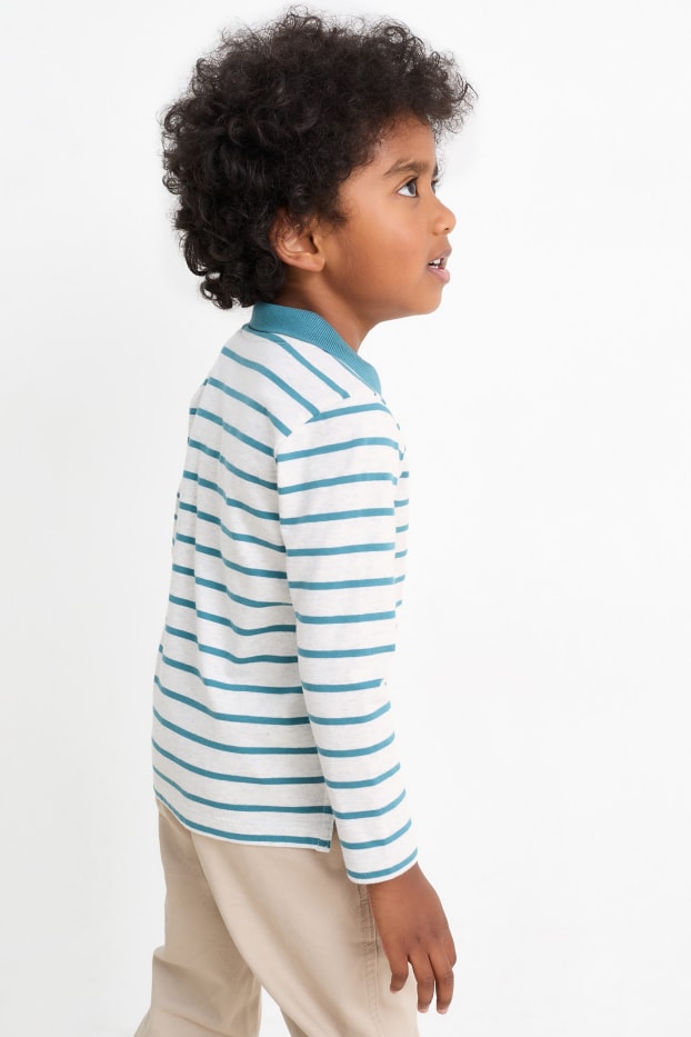Bambini - Tigre - polo - a righe - grigio chiaro melange