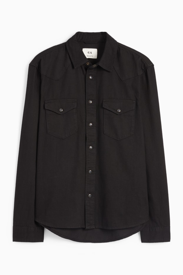 Hombre - Camisa - regular fit - Kent - negro