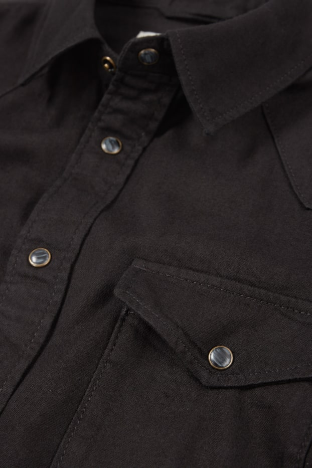 Hombre - Camisa - regular fit - Kent - negro