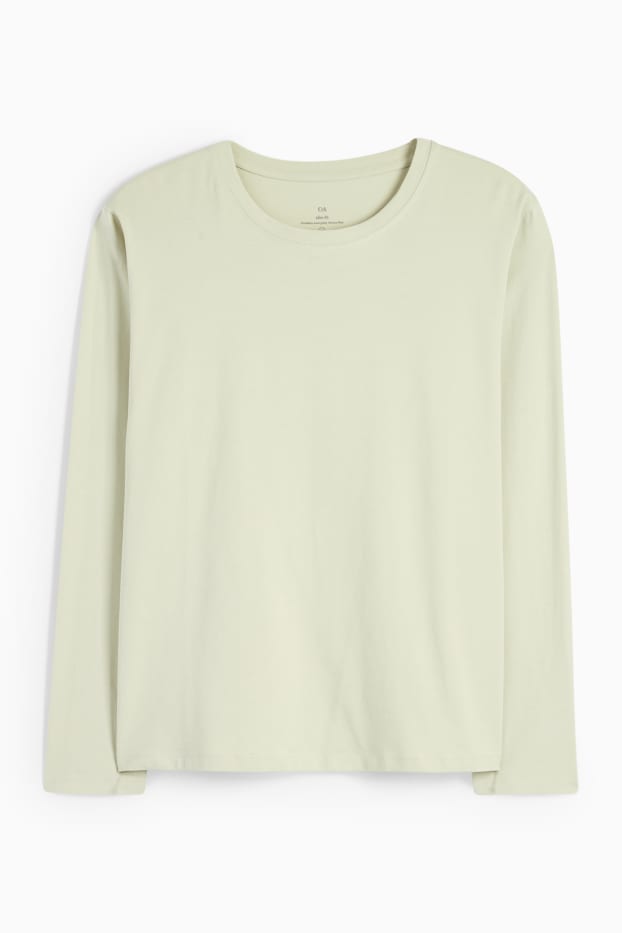 Donna - Maglia a maniche lunghe - verde chiaro