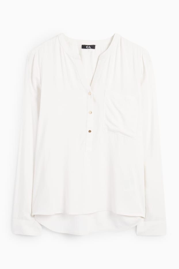Damen - Bluse - cremeweiss