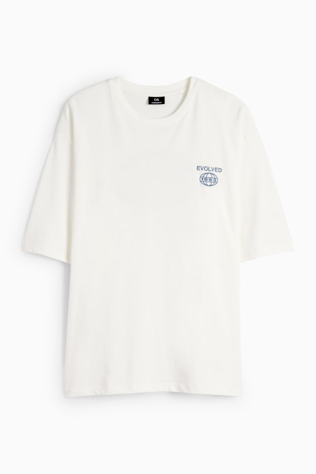 Hommes - T-shirt surdimensionné - blanc