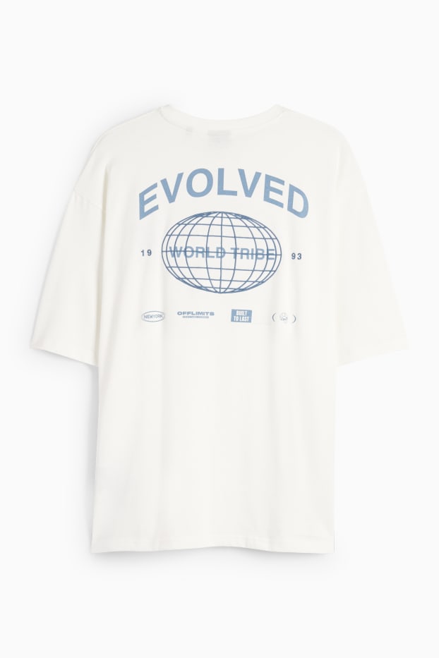 Hommes - T-shirt surdimensionné - blanc