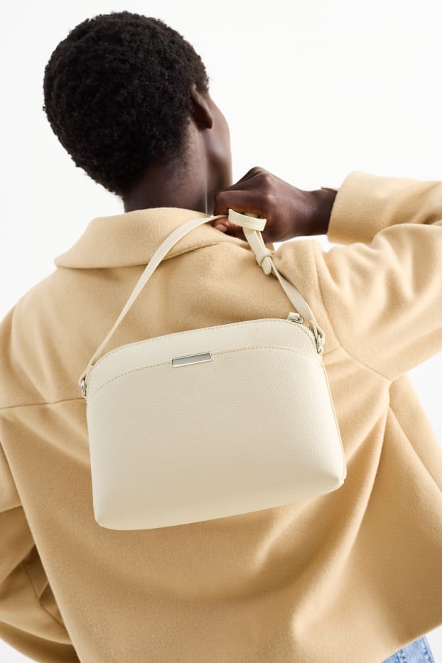 Women - Crossbody bag - faux leather - cremewhite