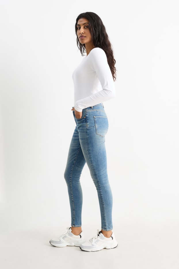 Femmes - Skinny jean - mid waist - shaping jean - Flex - LYCRA® - jean bleu