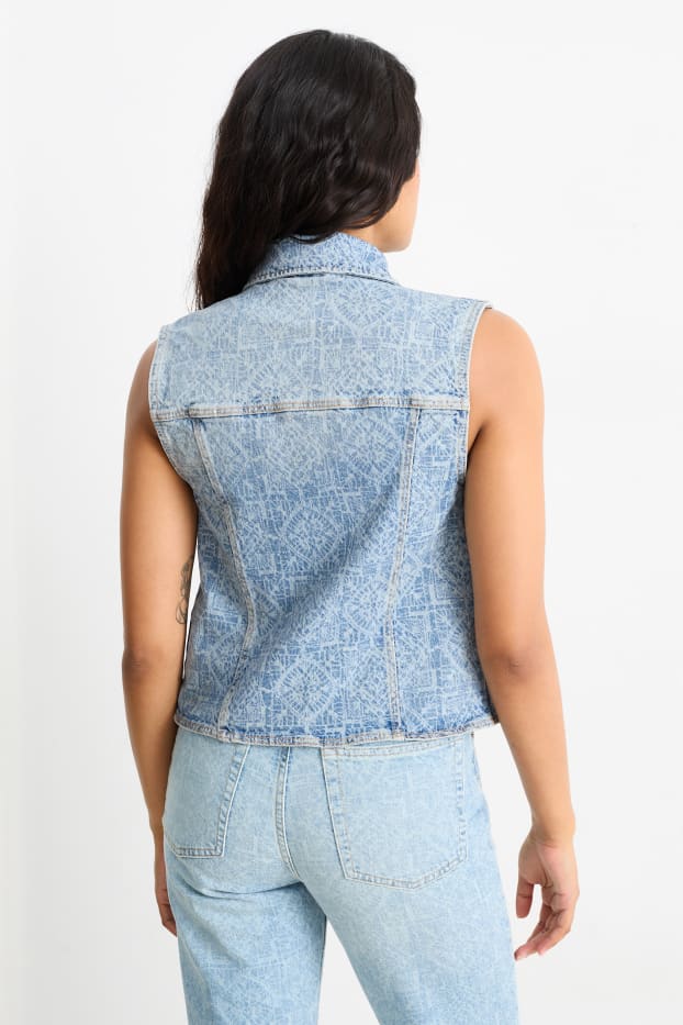 Dona - Armilla texana - estampada - texà blau clar