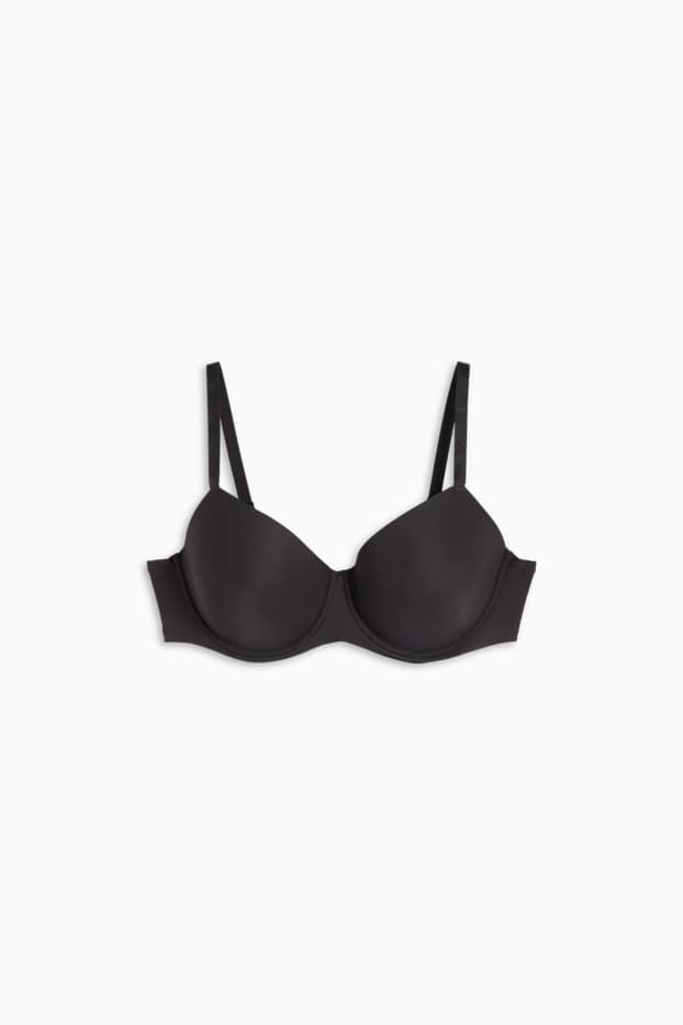 Femei - Sutien cu armătură - DEMI - vătuit - LYCRA® - negru