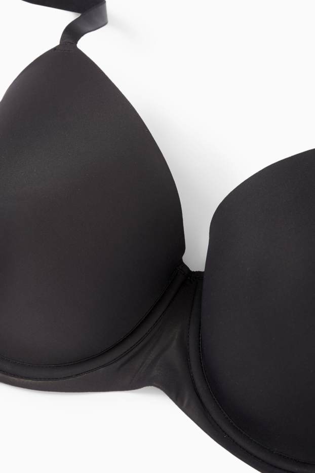 Femei - Sutien cu armătură - DEMI - vătuit - LYCRA® - negru