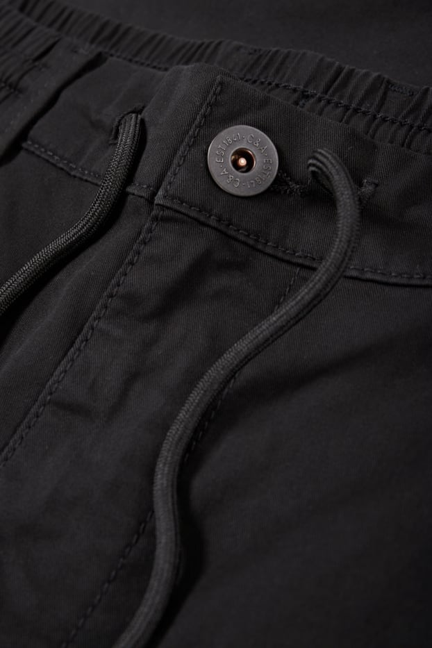 Herren - Cargohose - Regular Fit - schwarz