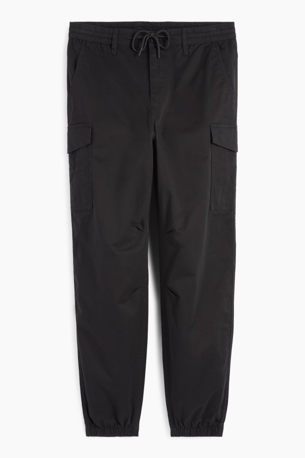 Herren - Cargohose - Regular Fit - schwarz